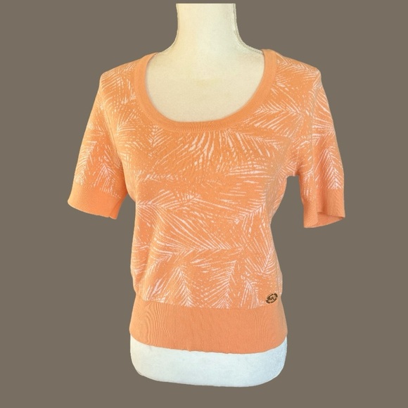 Michael Kors- Tropical Vibes Top in Melon, NEW - Picture 3 of 6